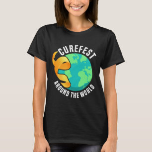 Camiseta Curefest em todo o mundo Conscientização sobre o c