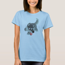 Camiseta Curiosa Caricatura Curiosa Wolf Women T Shirt