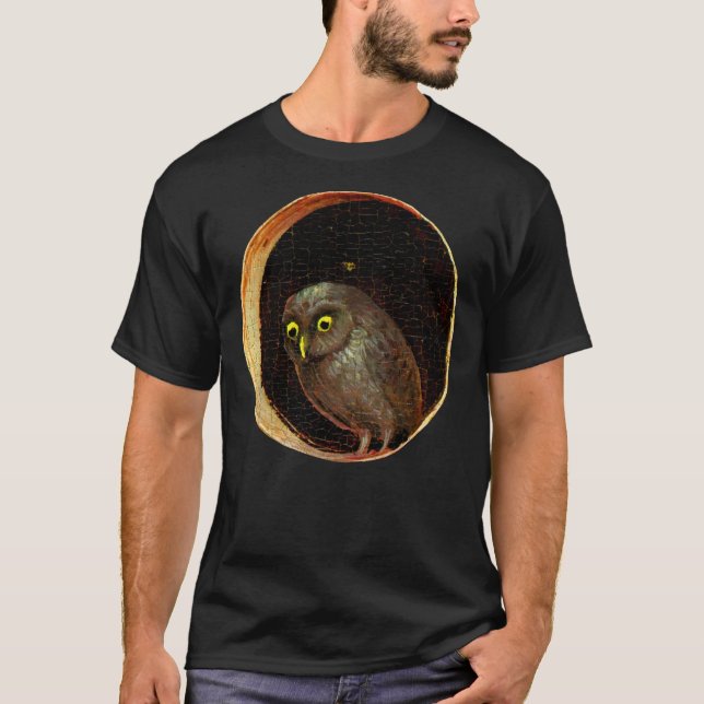 Camiseta Curiosa Coruja Hieronymus Bosch Garden Da Terra De (Frente)