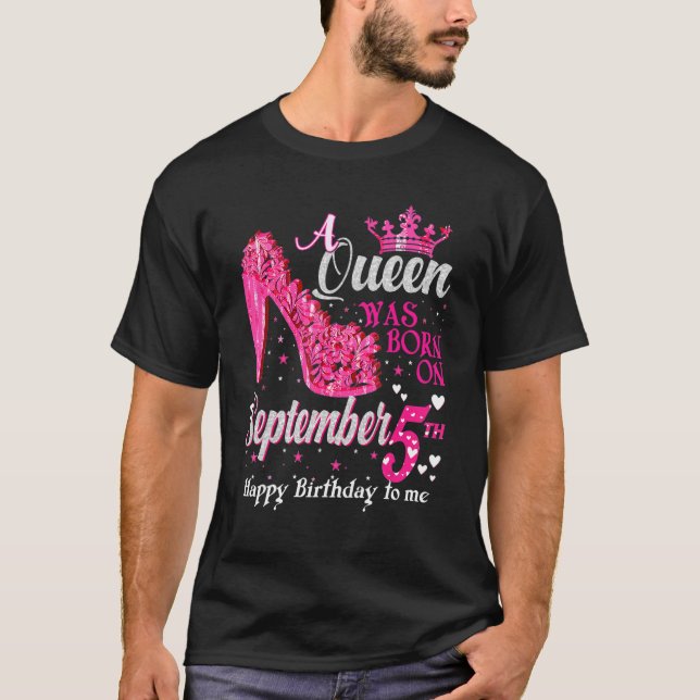 Camiseta Curiosa Rainha Foi Nascer Em 5 De Setembro B (Frente)
