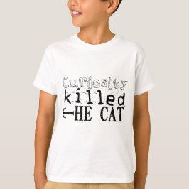 Camiseta Curiosidade matou o Cat Proverb Kids Tee