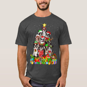 Camiseta Curioso Boston Terrier Cachorro Árvore De Natal Lu