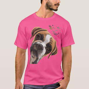 Camiseta Curioso Cachorro-Boxeiro Engraçado