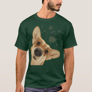 Camiseta Curioso Cachorro Welsh Corgi 