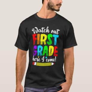 Camiseta Curioso Cuidado Primeiro Grau Aqui Vim Primeiro Di