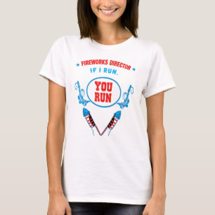 Camiseta Curioso diretor de fogos de artifício americano, s