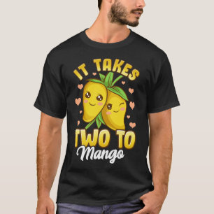 Camiseta Curioso E Engraçado São Duas Para Mango Fruta Pun