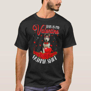 Camiseta Curioso Este É O Meu Namorados Pajama Siberian Hus