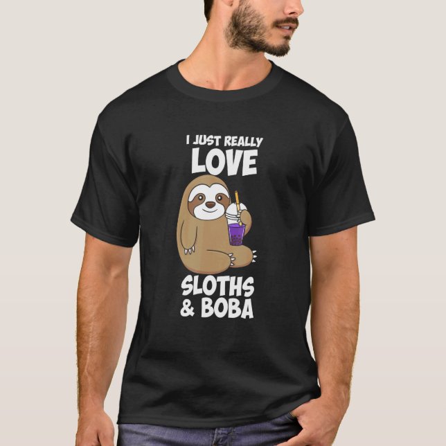 Camiseta Curioso, Eu Adoro Calmas Boba Design (Frente)