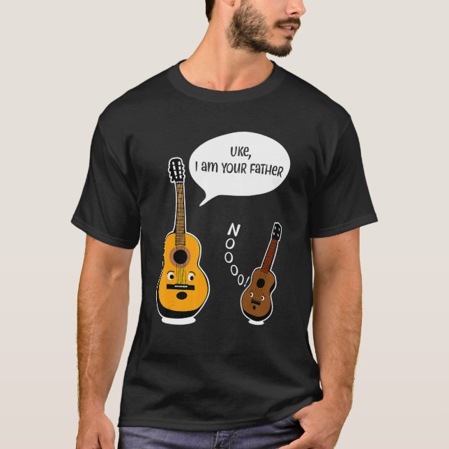 Camiseta Curioso Eu Sou Seu Pai, Ukulele Guitar (Frente)