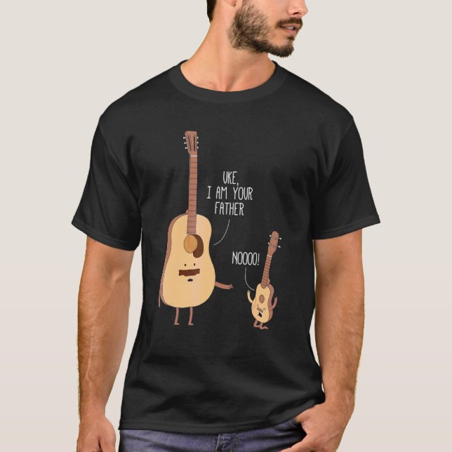 Camiseta Curioso Eu Sou Seu Pai Ukulele Guitar Music (Frente)