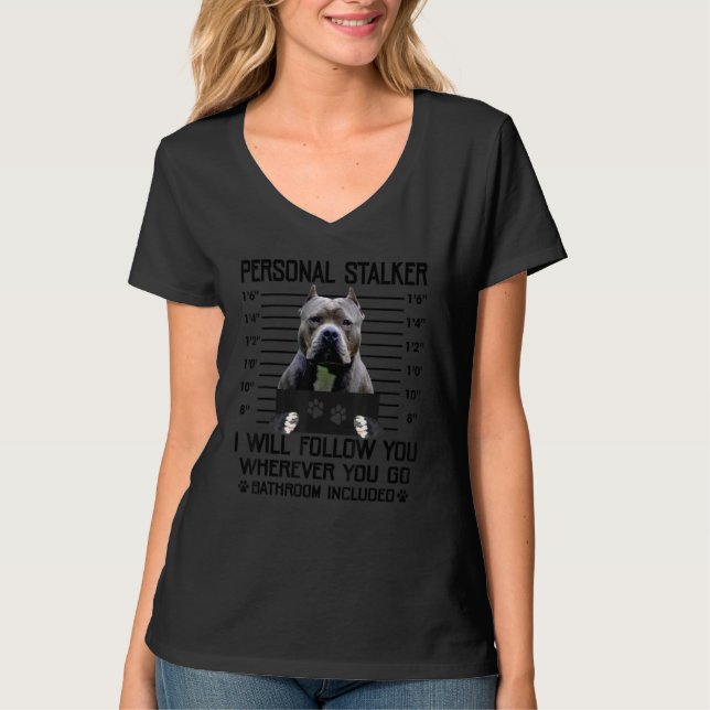 Camiseta Curioso Falador Pessoal Pit Bull Terrier Dog Propr (Frente)