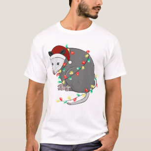 Camiseta Curioso gambá de Natal