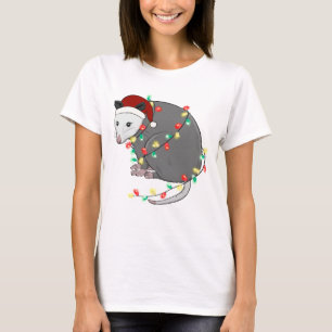 Camiseta Curioso gambá de Natal