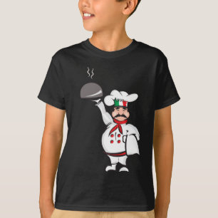 Camiseta Curioso garçom italiano de chef Itália pizzeria co
