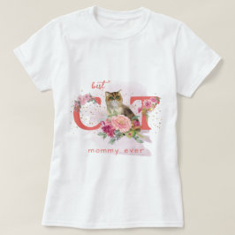 Camiseta Curioso Gato E Flores Personalizáveis