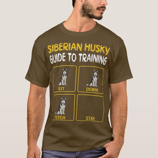 Camiseta Curioso Guia Siberiano Para Treinar Cão (Frente)