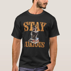 Camiseta Curioso Monkey Lading Book Lover Librarian Study