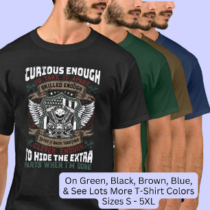Camiseta Curioso o suficiente para separar as partes extras