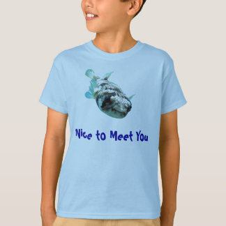 Camiseta Curioso Porcupine Pufferfish "Prazer em conhecê-lo