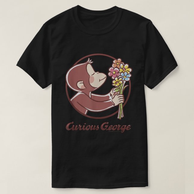 Camiseta Curioso Poster de Buquê George Flower (Frente do Design)