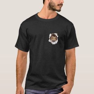 Camiseta Curioso Rato Curioso Na Parede Buraco Engraçado Ra