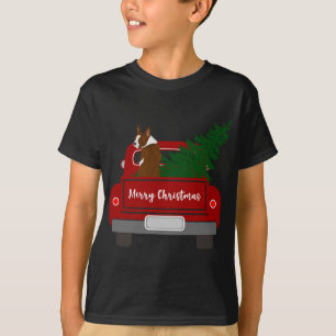 Camiseta Curioso Red Boston Terrier - Natal retrô
