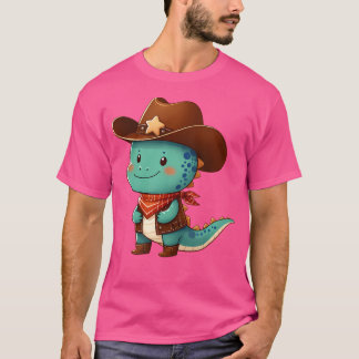 Camiseta Curioso Rodeo Dino Xerife Costume Cowboy Din