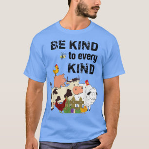Camiseta Curioso seja gentil com todo tipo de vegetariano A