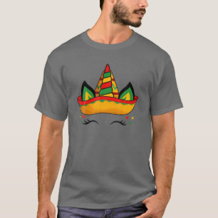 Camiseta Curioso Unicórnio Face Sombrero Cinco De Mayo Gir