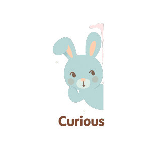 Camiseta Curious Bunny – Pastel Character T-Shirt