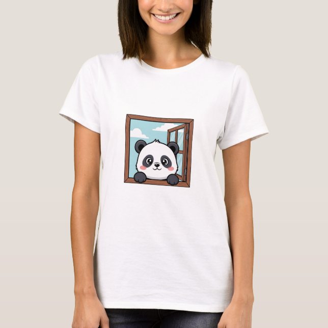 Camiseta Curious Peeking Panda (Frente)