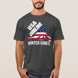 Camiseta Curling 2018 Jogos Desportivos de inverno Chess on