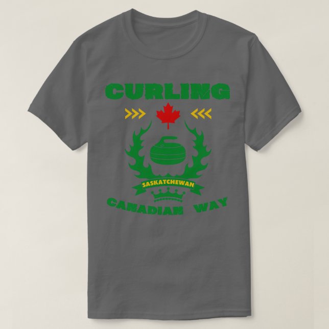 Camiseta Curling Canadian Way Saskatchewan (Frente do Design)