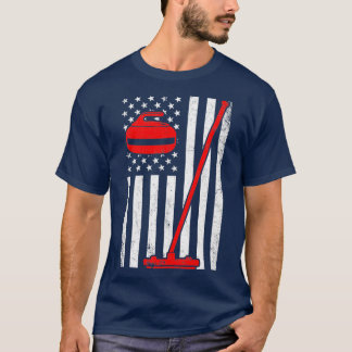 Camiseta Curling da bandeira americana