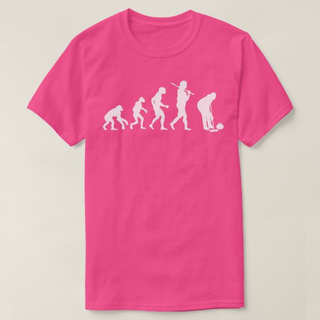 Camiseta Curling de Evolução 1 (Frente do Design)