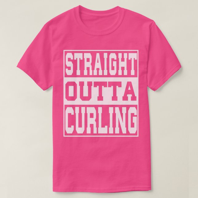 Camiseta Curling Dizendo Engraçado 1 (Frente do Design)