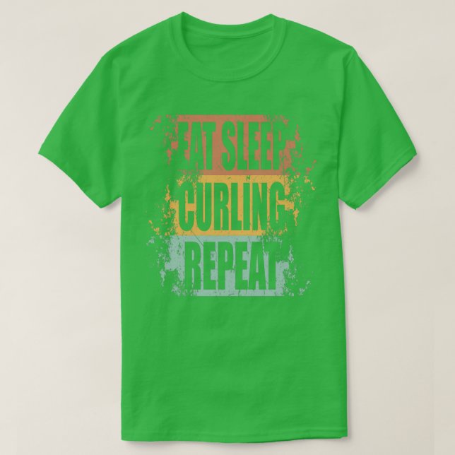 Camiseta Curling Dizendo Engraçado 2 (Frente do Design)