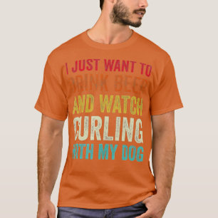 Camiseta Curling e meu Cachorro Engraçado, Ventilador de Cu
