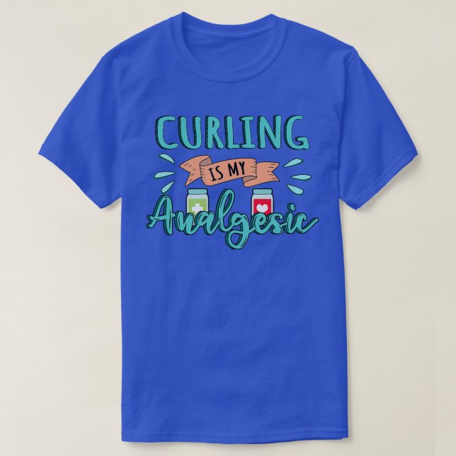 Camiseta Curling é minha citação de Design analgésico (Frente do Design)