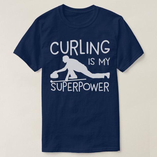 Camiseta Curling É Minha Ideia De Presente Super Poder Para (Frente do Design)