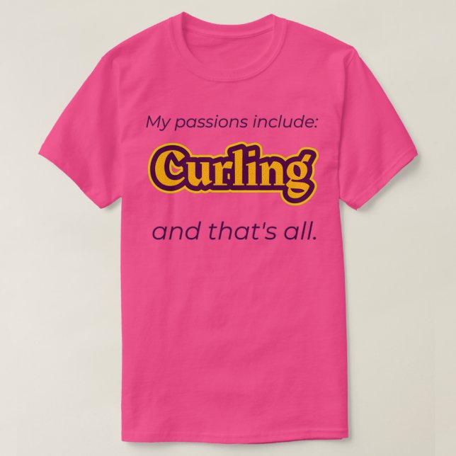 Camiseta Curling é minha paixão (Frente do Design)