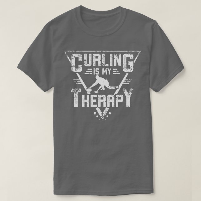 Camiseta Curling É Minha Terapia (Frente do Design)