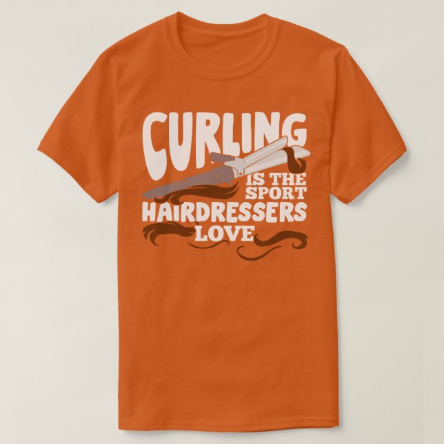 Camiseta Curling É O Amor Dos Cabeleireiros Esportivos (Frente do Design)