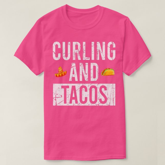Camiseta Curling e tacos 14 (Frente do Design)