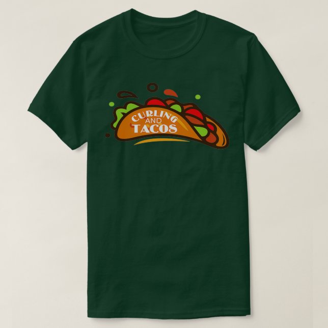 Camiseta Curling e tacos 16 (Frente do Design)