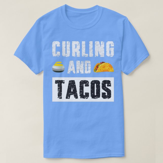 Camiseta Curling e Tacos Curvagem e amante de tacos (Frente do Design)