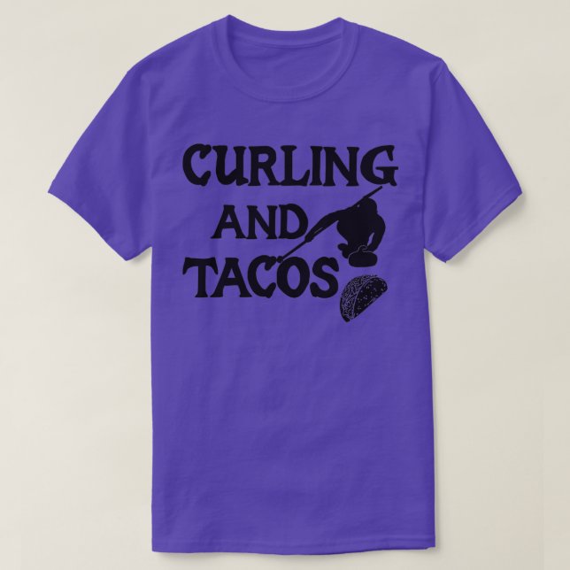 Camiseta Curling E Tacos Engraçado Presente Para Curling Lo (Frente do Design)