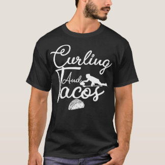 Camiseta Curling E Tacos Engraçado Presente Para Curling Lo