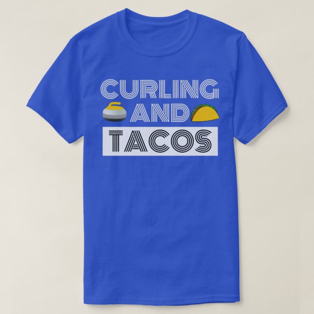 Camiseta CURLING E TACOS Engraçado Presente para Homens Vov (Frente do Design)
